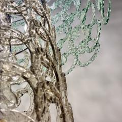  Vistosi 1990s Nickel and Multicolored Murano Glass Cascade Chandelier by Vistosi - 4495067