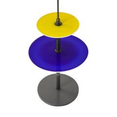  Vistosi Artisan Illuminating Side Table in Steel with Murano Glass Discs 1982 - 2412864