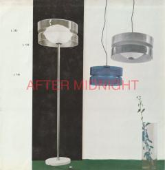  Vistosi Blue Murano Glass Suspension L 134 Lamp by Vistosi 1960s - 4496789