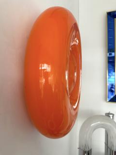  Vistosi Contemporary Pair of Orange Murano Glass Candy Sconces by Vistosi Italy 2010s - 4328873