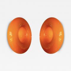  Vistosi Contemporary Pair of Orange Murano Glass Candy Sconces by Vistosi Italy 2010s - 4329164