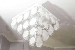  Vistosi Custom White Disc Fixture In the Manor of Vistosi - 3127681