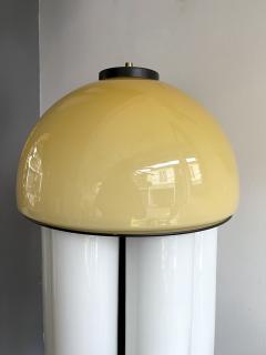  Vistosi Floor Lamp Octopus Murano Glass Black Metal Marble Italy 1970s - 2874188