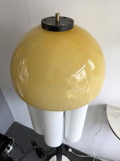  Vistosi Floor Lamp Octopus Murano Glass Black Metal Marble Italy 1970s - 2874189