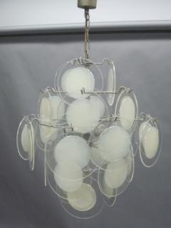  Vistosi Italian Mid Century Modern Acrylic Disc Chandelier or Pendant by Vistosi - 4091255