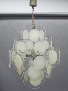  Vistosi Italian Mid Century Modern Acrylic Disc Chandelier or Pendant by Vistosi - 4091257