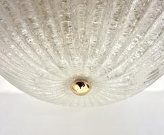  Vistosi Italian Vistosi Reeded Frosted Crystal Clear Murano Glass Flushmount Sconce - 2912490