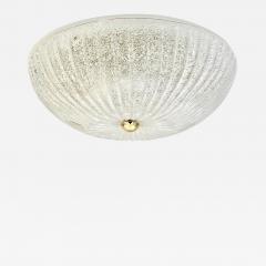  Vistosi Italian Vistosi Reeded Frosted Crystal Clear Murano Glass Flushmount Sconce - 2913263