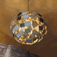  Vistosi Late 20th Century Brass and Multi Color Murano Glass Sputnik Chandelier - 1644278