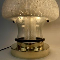 Vistosi Late 20th Century Pair of Brass Murano Art Glass Table Lamps Italy 1970s - 2467674