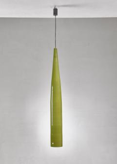  Vistosi Long green glass pendant by Alessandro Pianon for Vistosi 1960s - 902607