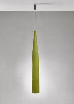  Vistosi Long green glass pendant by Alessandro Pianon for Vistosi 1960s - 902608