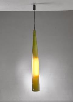  Vistosi Long green glass pendant by Alessandro Pianon for Vistosi 1960s - 902609