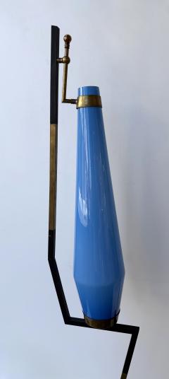  Vistosi Mid Century Floor Lamp Brass Metal and Murano Glass by Vistosi Italy 1960s - 4590508