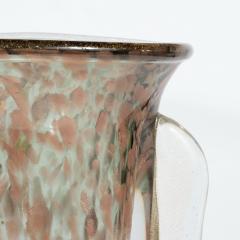  Vistosi Mid Century Handblown Murano Glass Vase with 24k Yellow Rose Gold by Vistosi - 1560285