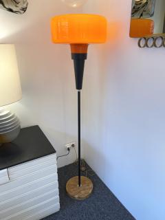  Vistosi Mid Century Modern Floor Lamp Orange Murano Glass glass by Vistosi Italy 1960s - 2788030