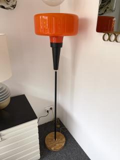  Vistosi Mid Century Modern Floor Lamp Orange Murano Glass glass by Vistosi Italy 1960s - 2788033