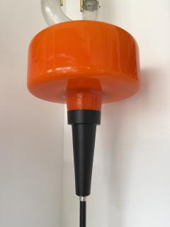  Vistosi Mid Century Modern Floor Lamp Orange Murano Glass glass by Vistosi Italy 1960s - 2788036