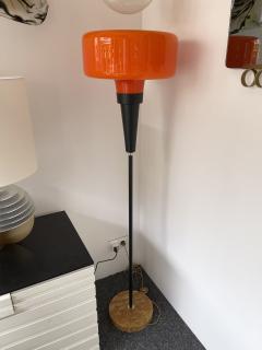  Vistosi Mid Century Modern Floor Lamp Orange Murano Glass glass by Vistosi Italy 1960s - 2788041