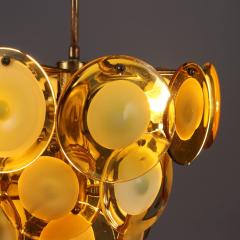  Vistosi Mid Century Murano Glass Chandelier Circa 1970 - 4376601