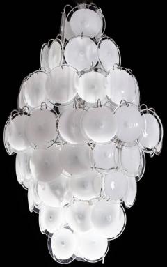 Vistosi Pair of Amazing Disc Chandeliers by Vistosi 1970s - 634381