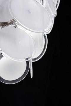  Vistosi Pair of Amazing Disc Chandeliers by Vistosi 1970s - 634384