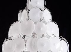  Vistosi Pair of Amazing Disc Chandeliers by Vistosi 1970s - 634385