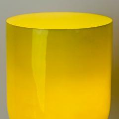  Vistosi Pair of Chrome Metal and Yellow Murano Glass Table Lamps by Vistosi 1990s - 4612846