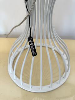  Vistosi Pair of Lamps Cup Murano Glass and White Metal by Vistosi Italy 1990s - 3032305
