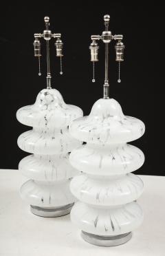  Vistosi Pair of Large Murano Glass Lamps by Vistosi - 1461404