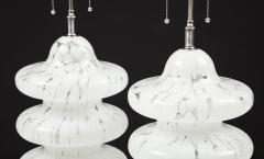  Vistosi Pair of Large Murano Glass Lamps by Vistosi - 1461408