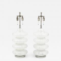  Vistosi Pair of Large Murano Glass Lamps by Vistosi - 1463047