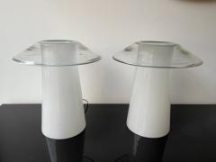  Vistosi Pair of Mushroom Murano Glass Lamps Italy 1970s - 2325783