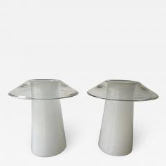  Vistosi Pair of Mushroom Murano Glass Lamps Italy 1970s - 2327418