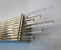  Vistosi Pair of Sconces Glass Rods and Chrome by Vistosi Murano Italy 1990s - 648265