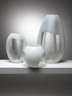  Vistosi Set of Three Glass Vases Manufactured by Vetreria Vistosi - 4724373