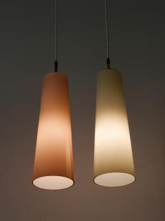  Vistosi Set of Two Elegant Mid Century Murano Glass Pendant Lamps by Vistosi Italy 1950s - 3924603