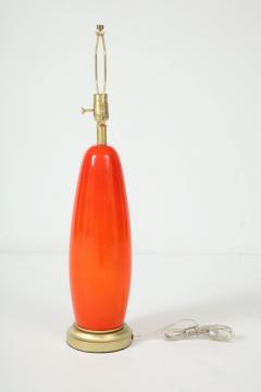  Vistosi Vibrant Orange Murano Glass Lamp - 877533