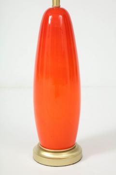  Vistosi Vibrant Orange Murano Glass Lamp - 877534