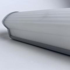  Vistosi Vintage Pair of Nickel and White Ribbed Murano Glass Sconces by Vistosi - 4442831