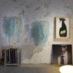  Vistosi Vistosi pair wall lamps sculpture 1960s  - 4380400