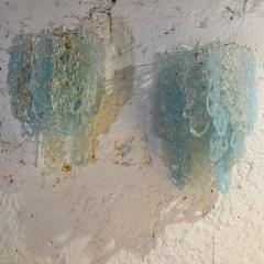  Vistosi Vistosi pair wall lamps sculpture 1960s  - 4380405