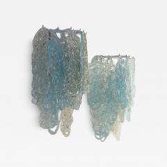  Vistosi Vistosi pair wall lamps sculpture 1960s  - 4381743