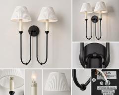 Visual Comfort Company Amber Lewis Ingela Double Sconce by Visual Comfort with Shades - 4727218