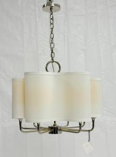  Visual Comfort Company Marian Jamieson Josephine Polished Nickel Silk Shade Chandelier US Made - 4715494