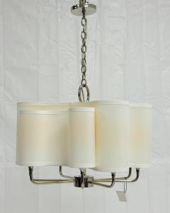  Visual Comfort Company Marian Jamieson Josephine Polished Nickel Silk Shade Chandelier US Made - 4715495