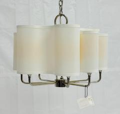  Visual Comfort Company Marian Jamieson Josephine Polished Nickel Silk Shade Chandelier US Made - 4715496