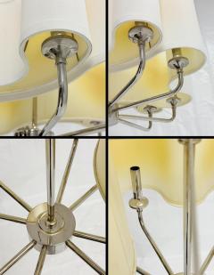  Visual Comfort Company Marian Jamieson Josephine Polished Nickel Silk Shade Chandelier US Made - 4715503