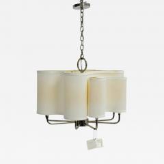  Visual Comfort Company Marian Jamieson Josephine Polished Nickel Silk Shade Chandelier US Made - 4716812