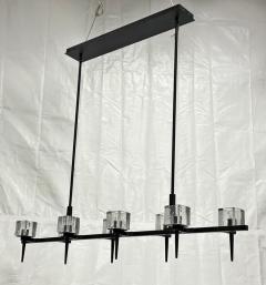  Visual Comfort Company Marian Jamieson Kellen Chandelier Blackened Steel Murano Glass Style Shades - 4714700
